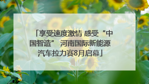 享受速度激情 感受“中国智造” 河南国际新能源汽车拉力赛8月启幕